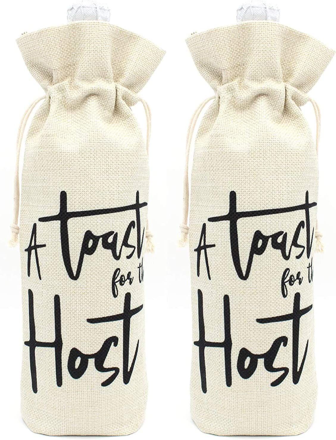 Amazon.com: A Toast for the Host Wine bottle Bags-Gift for Housewarming Party Bridal Shower Gift ... | Amazon (US)