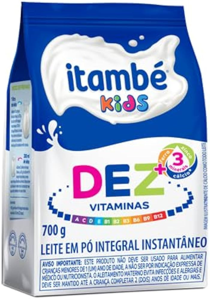LEITE EM PÓ INTEGRAL INSTANTÂNEO 10 VITAMINAS ITAMBÉ POUCH 700G | Amazon (BR)