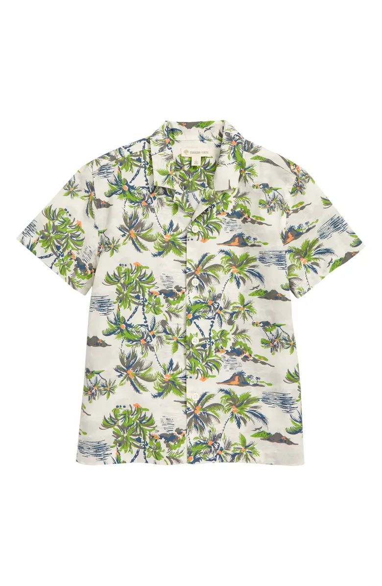 Kids' Print Button-Up Camp Shirt | Nordstrom