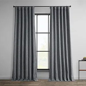 HPD Half Price Drapes Faux Linen Room Darkening Curtains - 96 Inches Long Luxury Linen Curtains f... | Amazon (US)