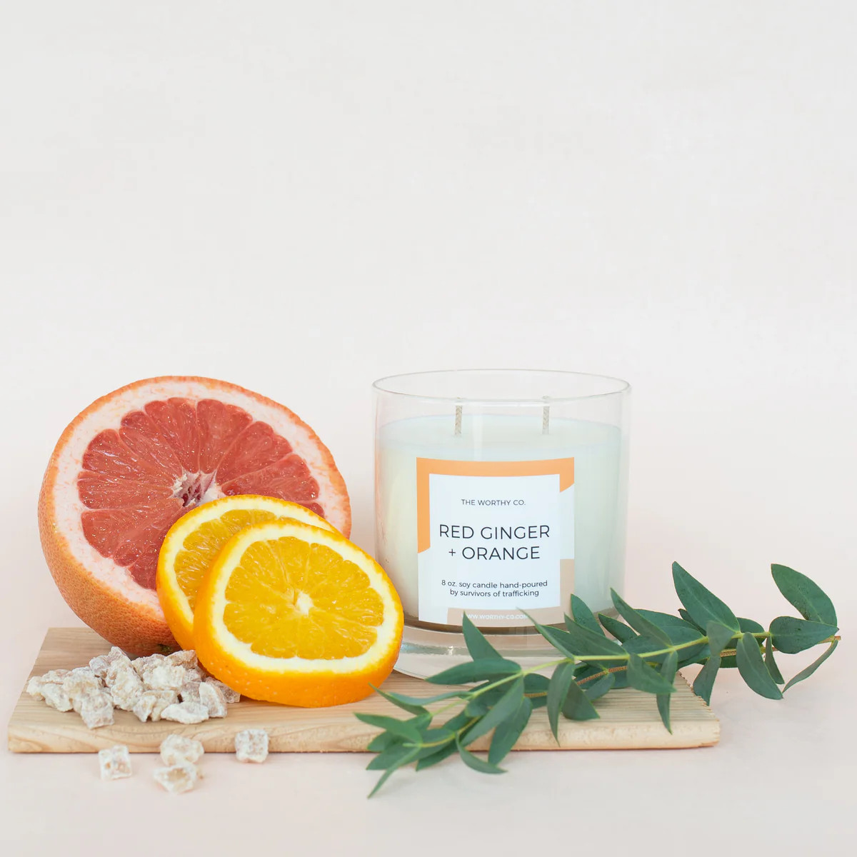 Classic Candle: Red Ginger + Orange | The Worthy Co.
