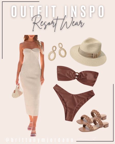 Resort Wear Outfit Inspo from Amazon

Amazon finds. Beach dress. Summer dress. Cream vacation wear. Brown Bathing suit. 2 piece swimsuit. Woven sandals. Boho beach.

#LTKfindsunder100 #LTKtravel #LTKswim