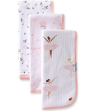 Copper Pearl Baby Girls Allover Print Katerina Princess Burp Cloth 3-Piece Set - One Size | Dillard's