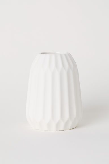 H & M - Textured Vase - White | H&M (US + CA)