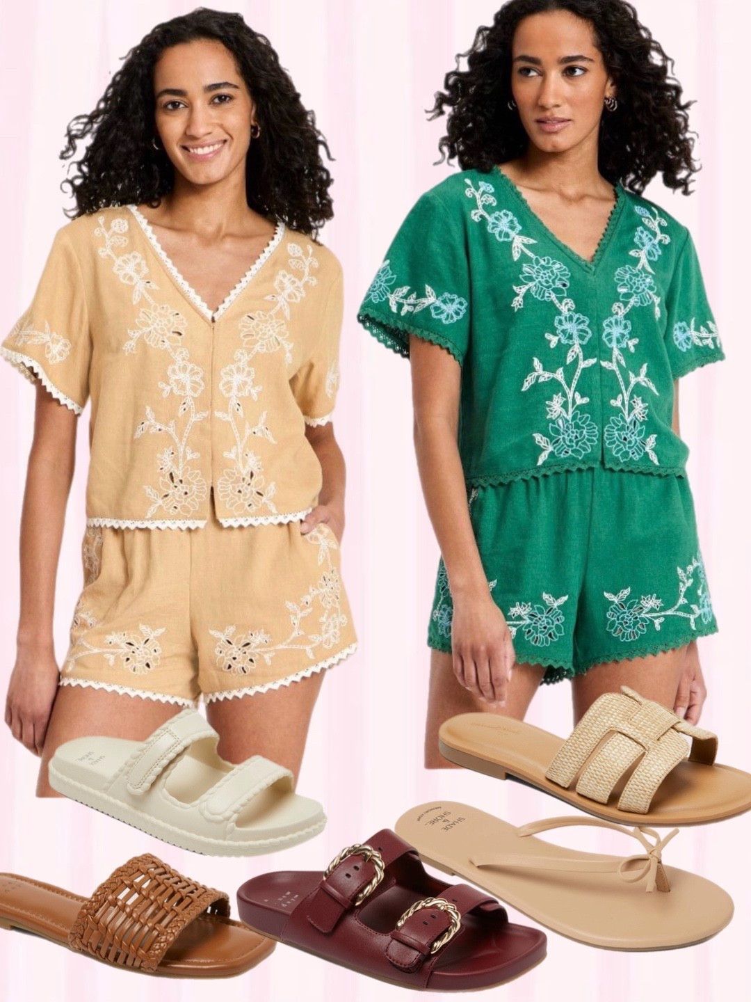This Target outfit is perfect for Spring break and summer! Check out the colors! 

Target, spring break outfit, beach outfit, vacation, embroidered, linen, two piece set, target, neutral, sandals, coastal outfit 