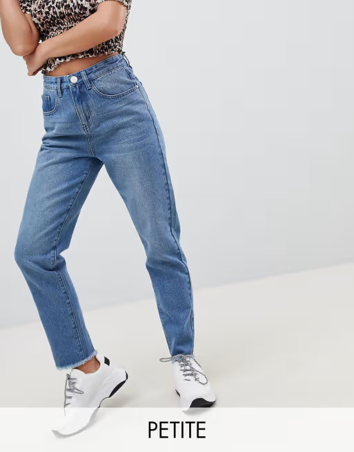 Boohoo Petite High Waist Mom Jeans | ASOS US