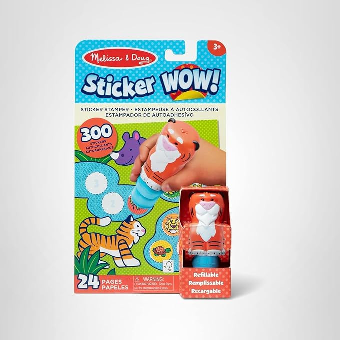 Melissa & Doug Sticker Wow!™ 24-Page Activity Pad and Sticker Stamper, 300 Stickers, Arts and C... | Amazon (US)