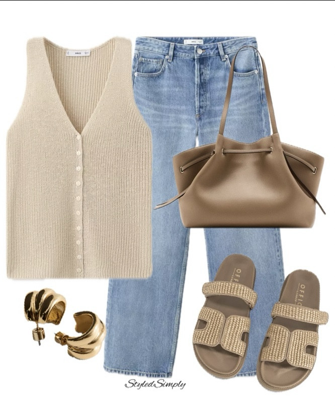 Spring/Summer everyday outfit ideas with jeans and a waistcoat 

Everyday style, street style, highstreet outfit, easy styling, simple styling 

#LTKspring #LTKshoes #LTKsummer