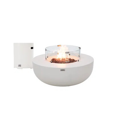 Eclipse 44" Round Propane Fire Pit Table with Wind Guard, Burner Lid & Tank Cover | Wayfair North America