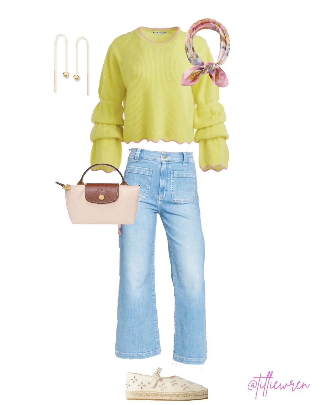Brand of sweater is Alice + Olivia