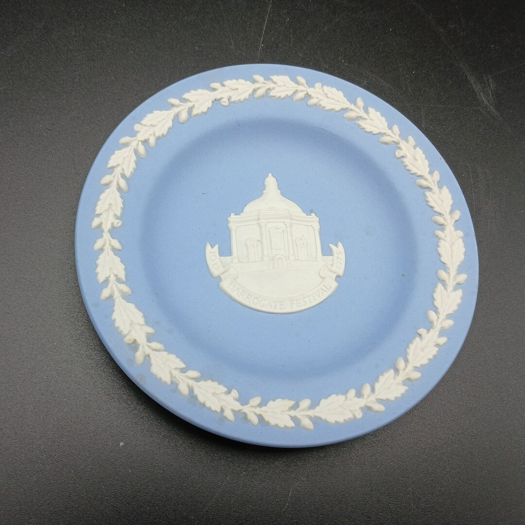 Wedgwood Blue Jasperware Pin Tray, H.M. Yacht Britannia White on Blue Wedgwood 4.5 Inch Round Tra... | Etsy (US)