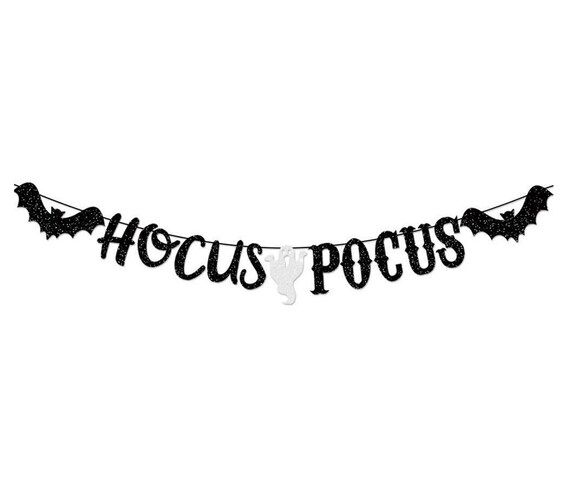 Hocus Pocus Glitter Banner Halloween Party Decor Halloween - Etsy | Etsy (US)