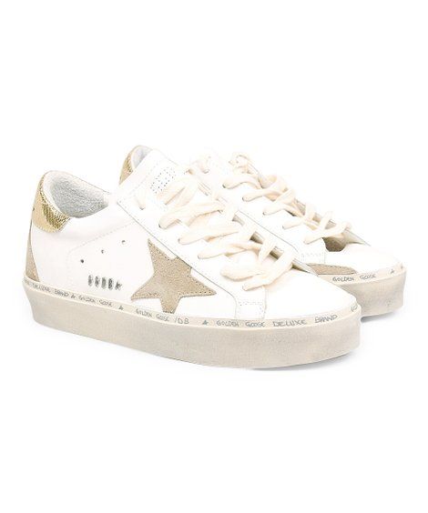 Golden Goose White & Gold Hi Star Leather Sneaker - Women | Best Price and Reviews | Zulily | Zulily