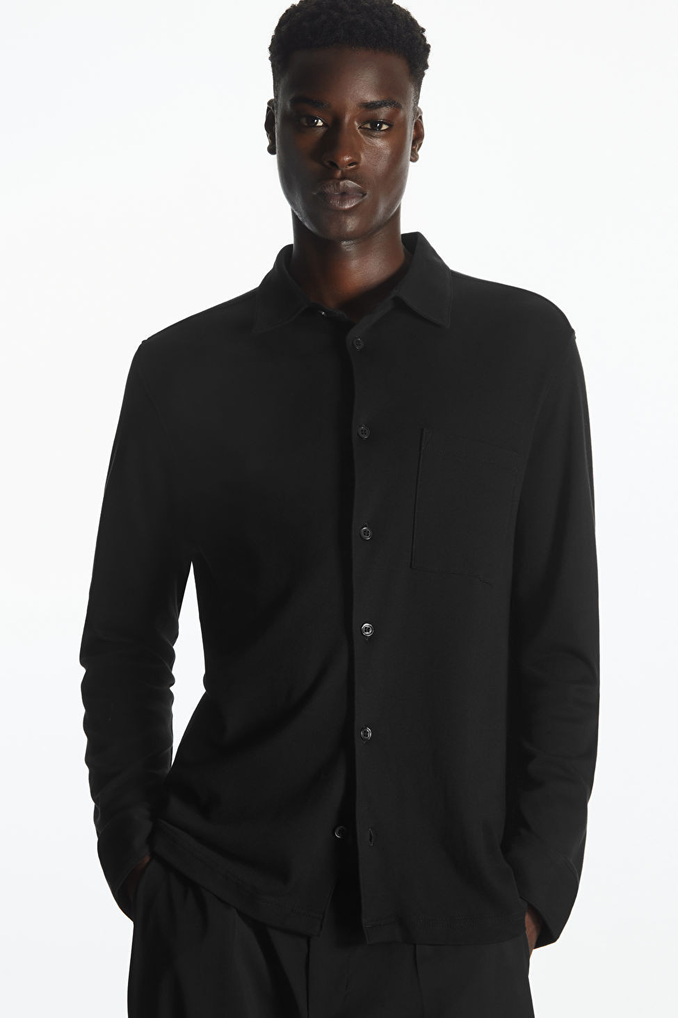 REGULAR-FIT ORGANIC-COTTON JERSEY SHIRT | COS (EU)