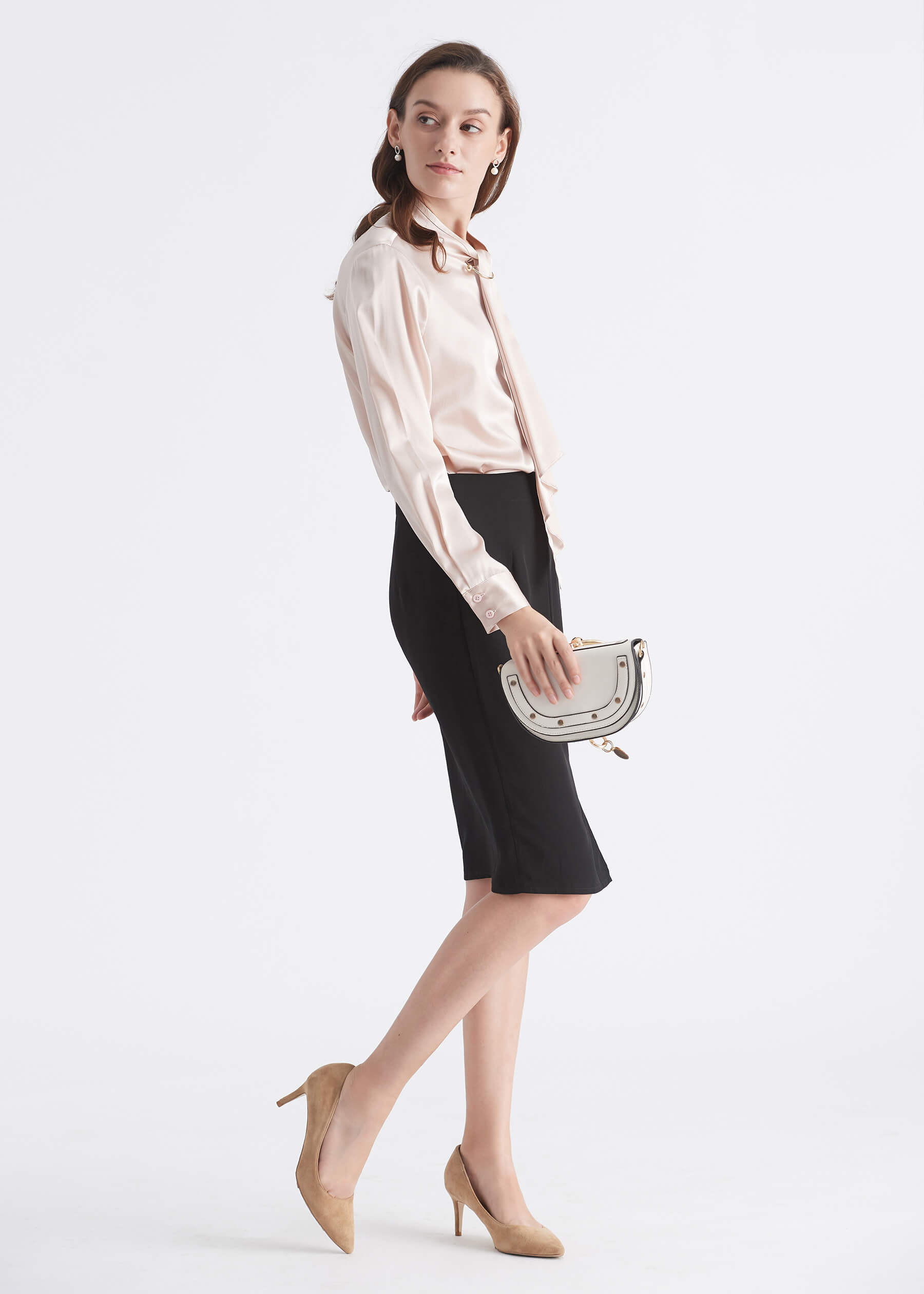 Feminine Stand Collar Blouse | LilySilk