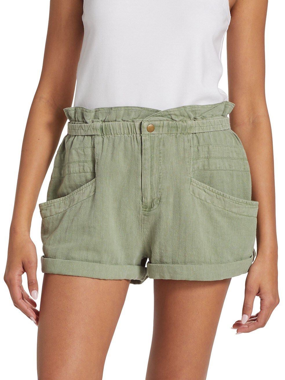 Free People Topanga Linen-Cotton Blend Shorts | Saks Fifth Avenue