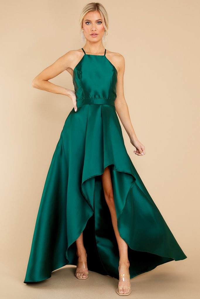 Enchanted Nights Emerald Maxi Dress | Red Dress 