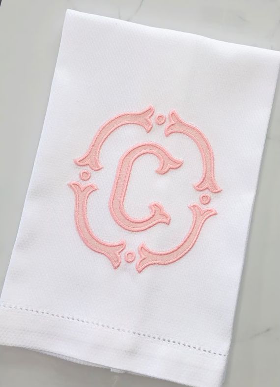Monogrammed Appliqué Hemstitched Guest Towel/personalized - Etsy | Etsy (US)