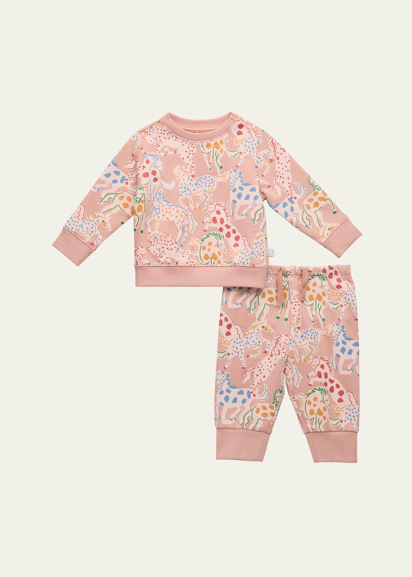 Stella McCartney Kids Girl's Prairie Horse-Print Two-Piece Tracksuit, Size 3M-36M | Bergdorf Goodman