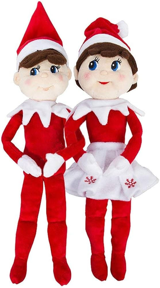 The Elf on The Shelf: A Christmas Tradition - Light Tone Boy and Girl 17" Plushee Pals Set | Amazon (US)