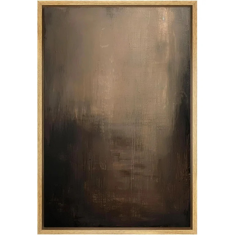 IDEA4WALL Framed Canvas Wall Art Abstract Print Sunlight Seeping In Dark Shades Illustrations Min... | Walmart (US)