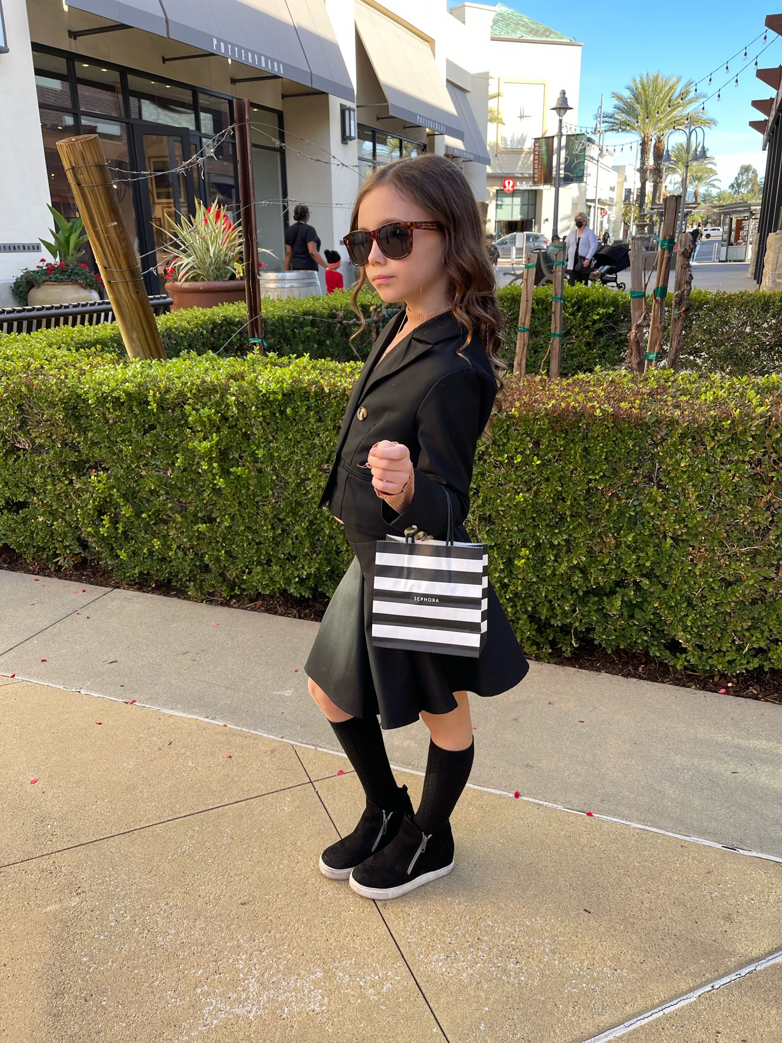 School outfit vibes 🖤

#schooloutfit #2pieceset #set #wedgebooties #booties #kneehighsocks #girlsoutfit 

#LTKBacktoSchool #LTKshoecrush #LTKkids