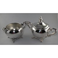 Wm Rogers Silver Plated Cream & Sugar Set - Argonne Hall, Llc | Etsy (US)