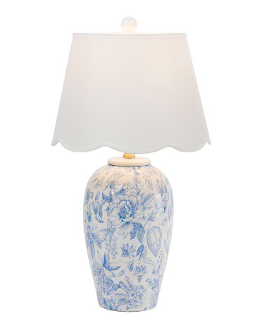 26in Floral Decal Ceramic Table Lamp | TJ Maxx
