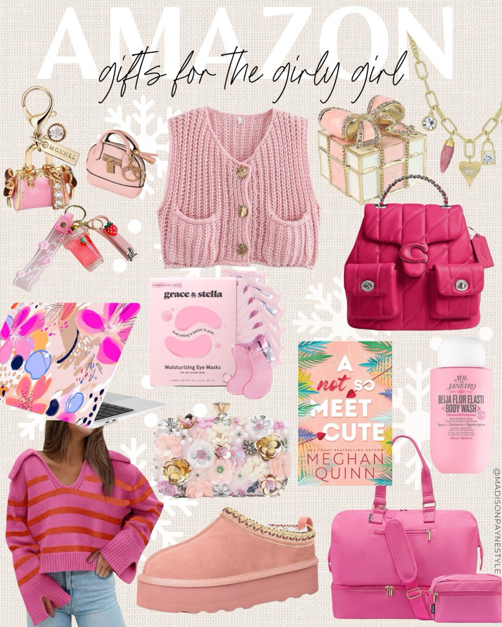 Gift Guide: Amazon Gifts for the Girly Girl 🌸🎀 bag charms are a fun way to add a little something extra. The SOL De Janeiro body wash smells amazing, and the viral knit cardigan also comes in a great baby pink👛

Gift guide, girly gifts, girly girl gifts, amazon gifts, amazon gift guide, girl gift guide, gifts for her, Madison Payne 

#LTKHoliday #LTKSeasonal #LTKGiftGuide
