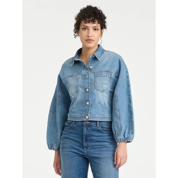 Sofia Vergara Women's Darted Denim Waist Jacket, Sizes XS-XXL | Walmart (US)