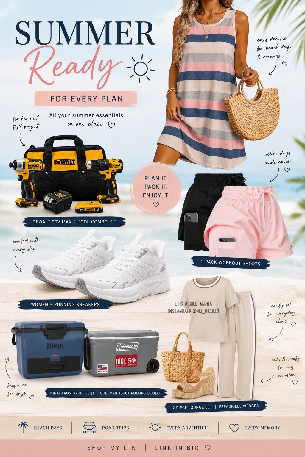 Summer ready for every plan ✨
beach days, road trips, coffee runs & everything in between 🤍

Cute finds that make summer feel easy, comfy, and intentional — all linked on my LTK. ☀️

#SummerReady #LTKSummer #AmazonFinds #SummerStyle #BeachDayStyle #VacationVibes #AmazonFashion #RoadTripEssentials #MomStyle #SummerOutfits #LTKFashion #EasyStyle #NeutralAesthetic #AffordableFashion #SummerEssentials

#LTKmomlife #LTKgrwm #LTKSeasonal
