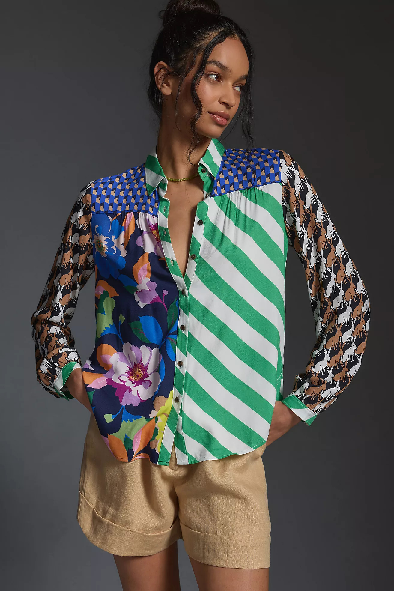 The Paz Buttondown Shirt by Maeve | Anthropologie (US)