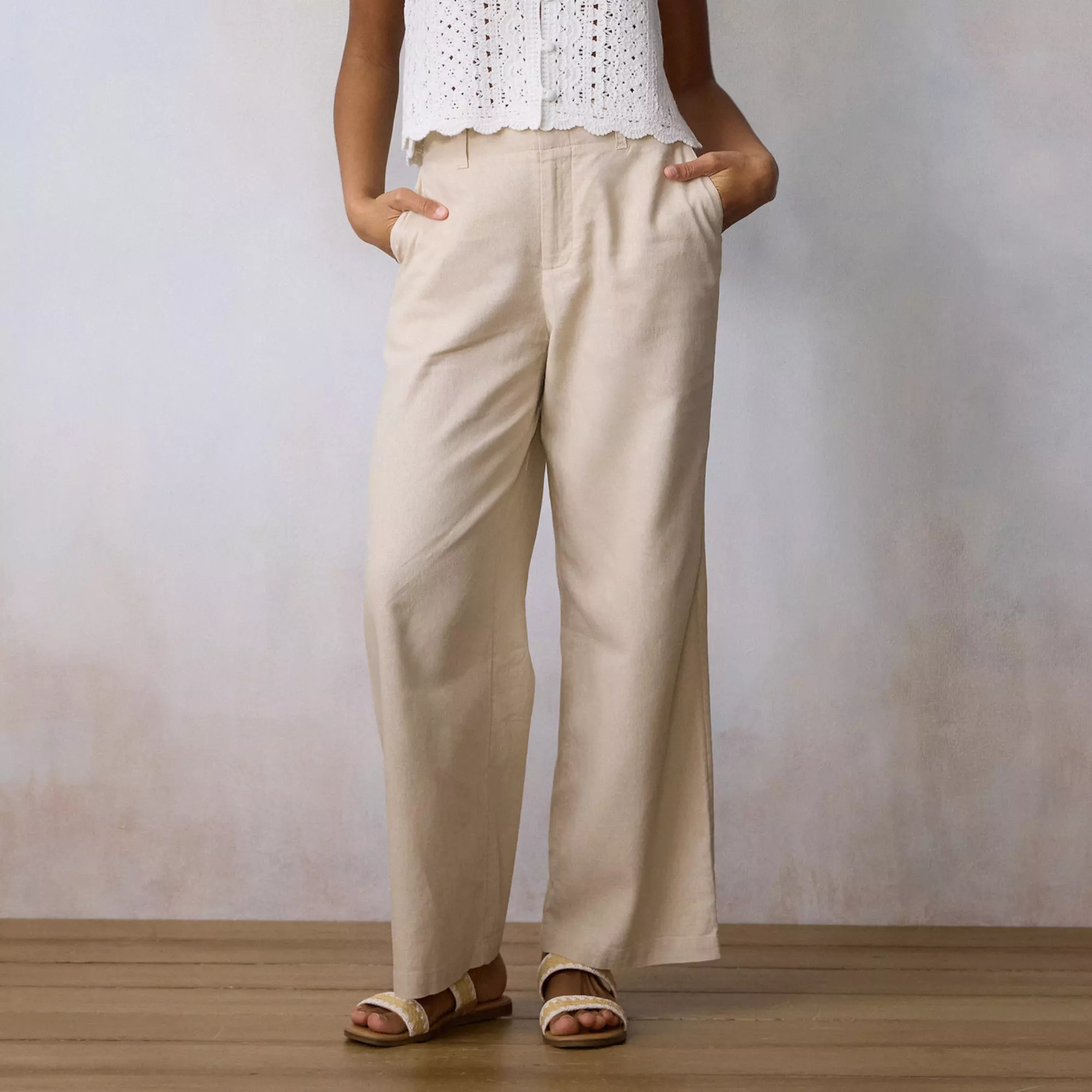 Women's LC Lauren Conrad Drapey Elastic Back Trouser Pants | Kohl's