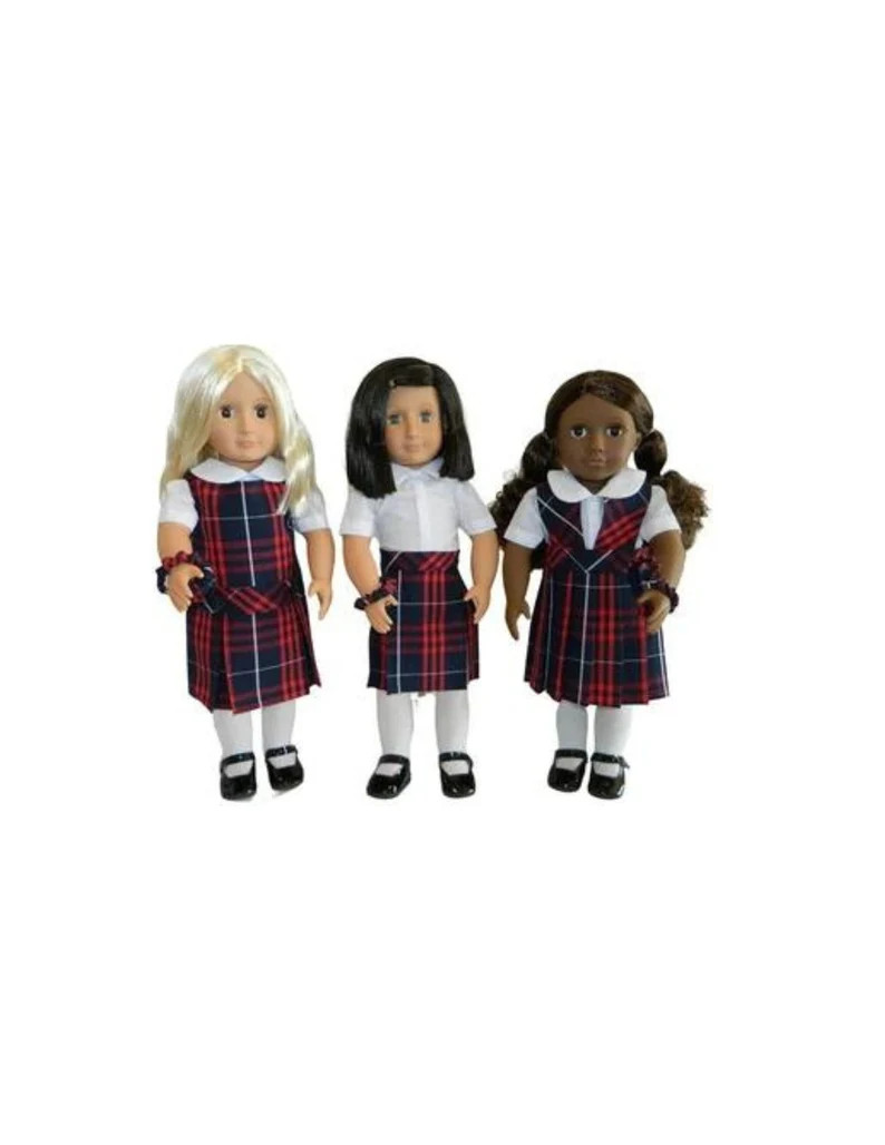 Navy & Red Plaid Doll Uniform Set - 18 Inch Doll Uniform, Plaid Doll Uniform, Plaid 36, AG Plaid ... | Etsy (Global)