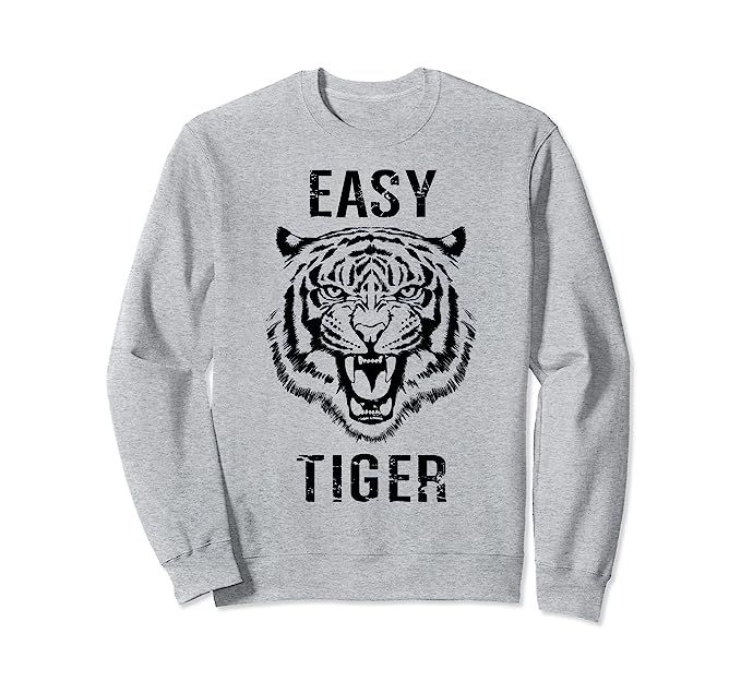 Easy Tiger Trendy Animal Print Graphic Roar Sweatshirt | Amazon (US)