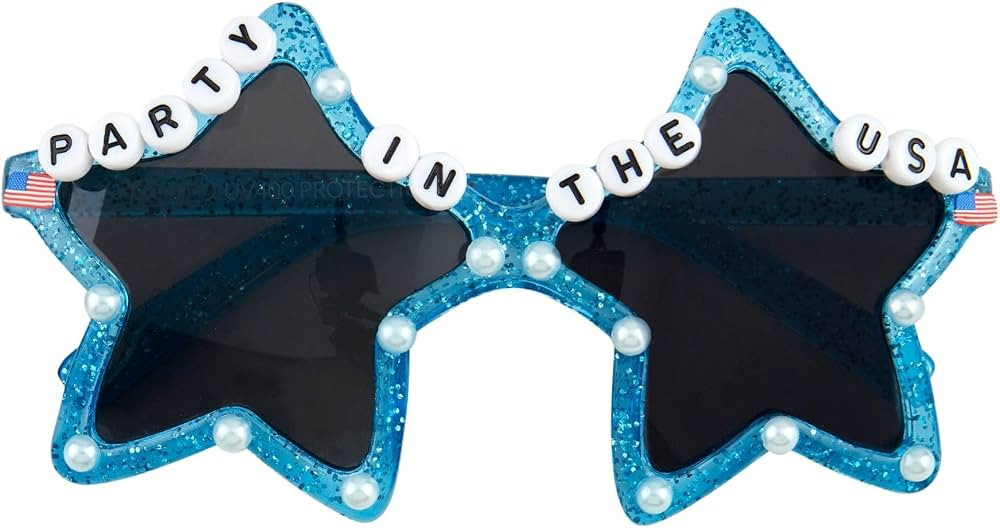 Mud Pie Children's Blue Sassy Patriotic Shades | Amazon (US)