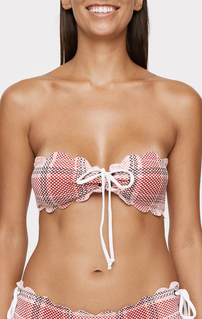 Riviera Top in Plaid/Bloom | Marysia Swim