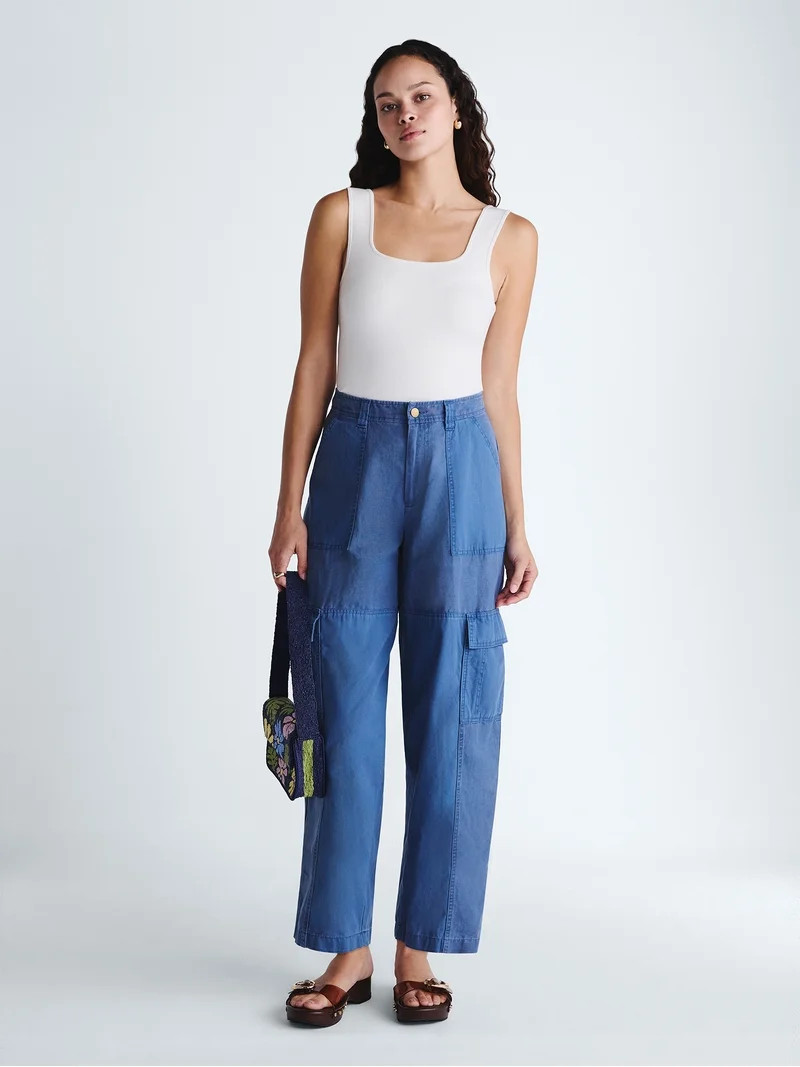 Scoop Women's and Women's Plus Cargo Barrel Pant, Sizes 0-26W | Walmart (US)
