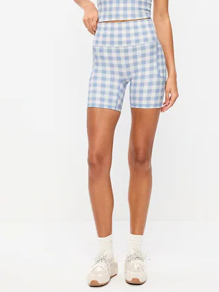 Extra-High Waisted PowerSoft Boundless Pocket Biker Shorts-- 6-inch inseam - No Front Seam | Old Navy (CA)