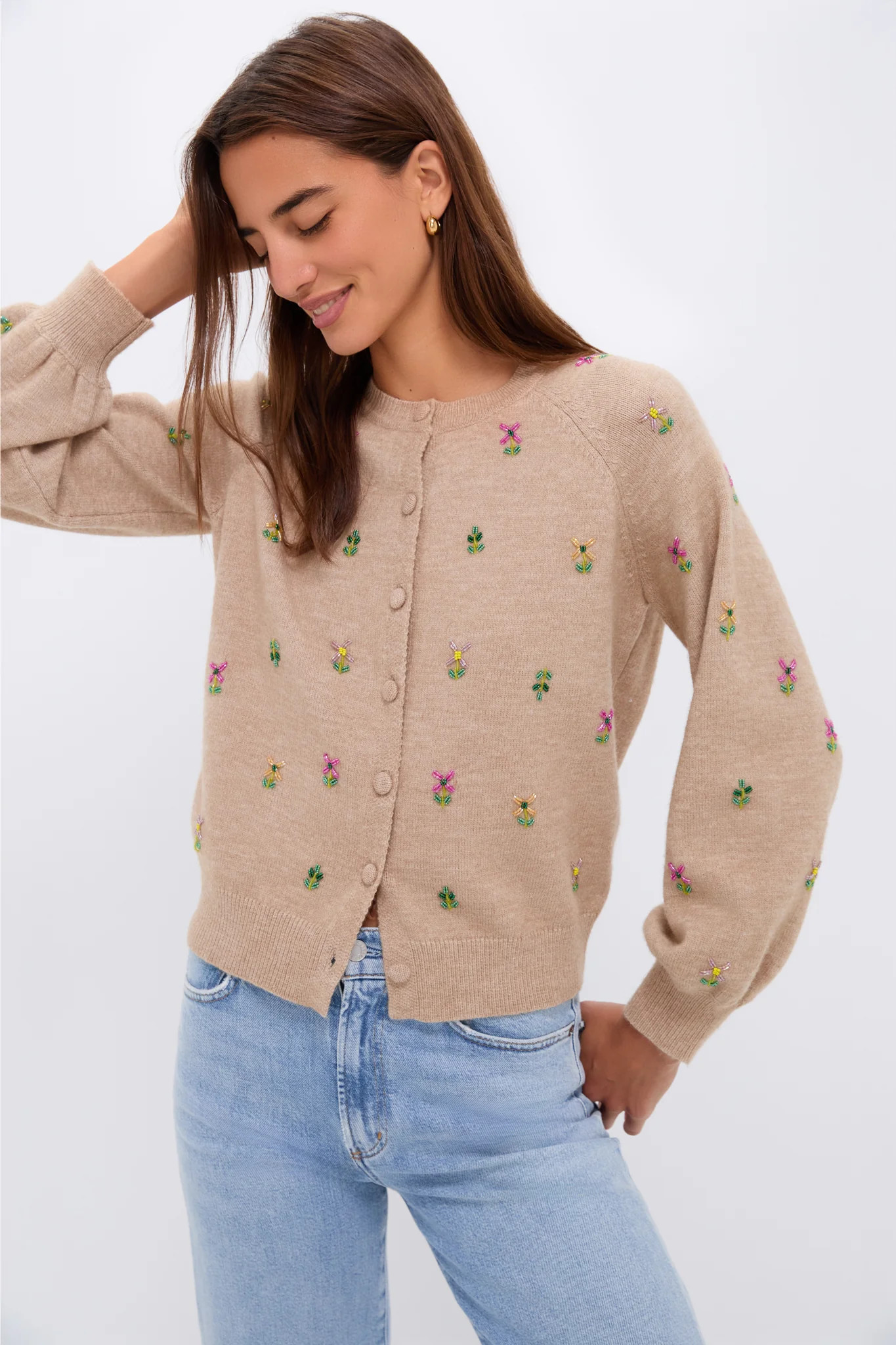 Multi Floral Embellishment Elsie Cardigan | Tuckernuck (US)