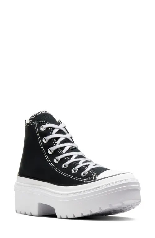 Converse Chuck Taylor® All Star® Lugged High Top Sneaker in Black/White/Egret at Nordstrom, Size 9.5 | Nordstrom