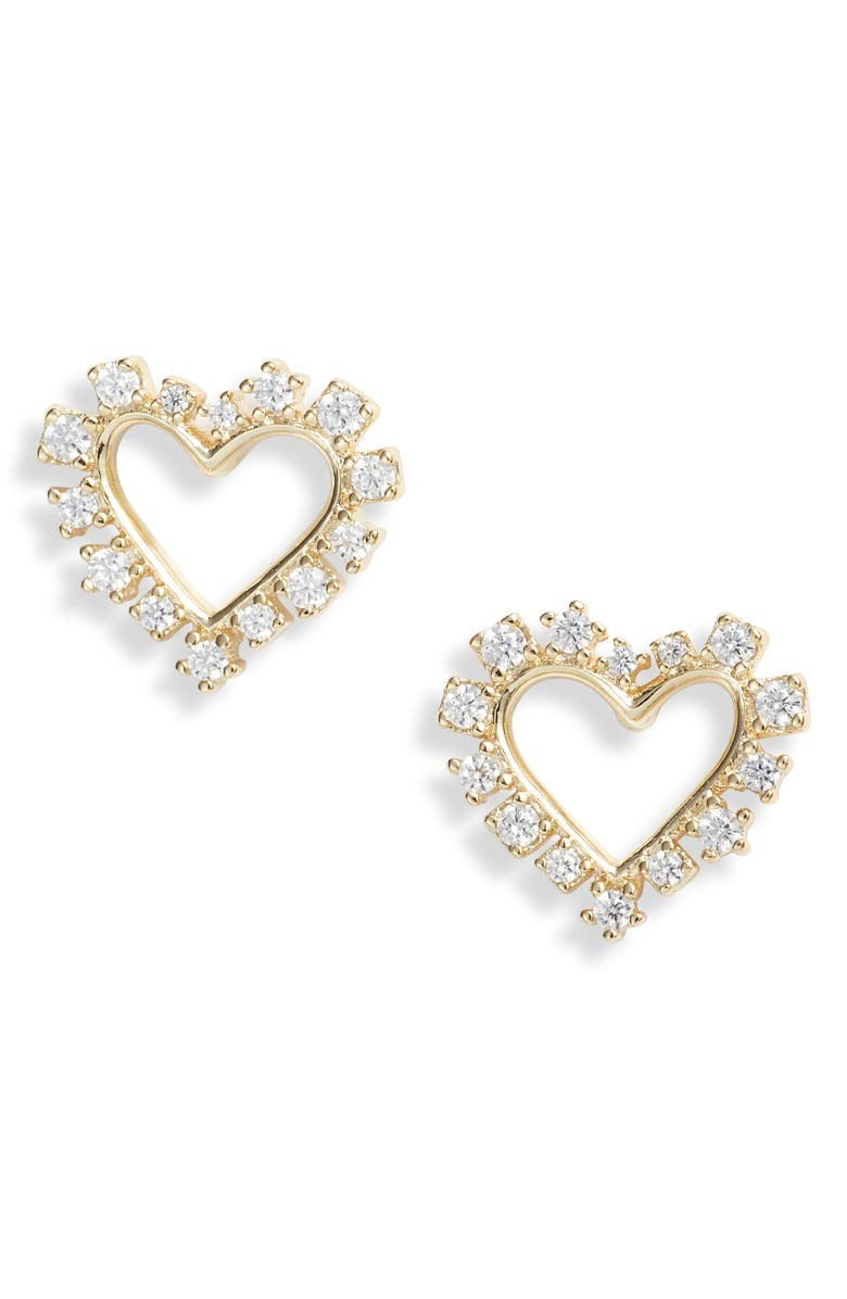 Kendra Scott Ari Heart Crystal Stud Earrings | Nordstrom | Nordstrom
