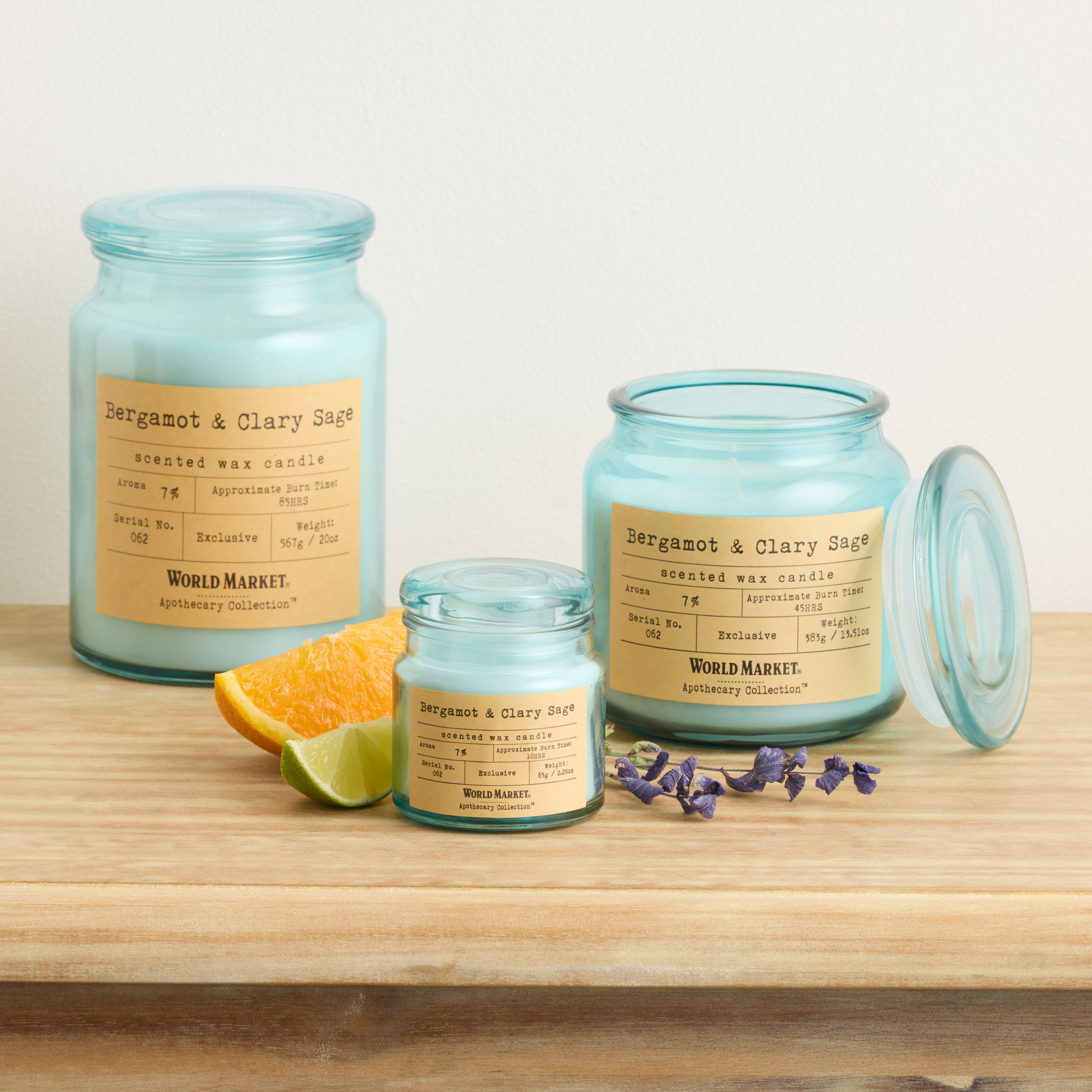 Apothecary Bergamot & Clary Sage Scented Candle | World Market
