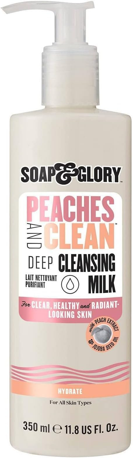 Soap and Glory Peaches & Clean Deep Cleansing Milk - 4 in1 Milk Cleanser & Makeup Remover with Pe... | Amazon (US)
