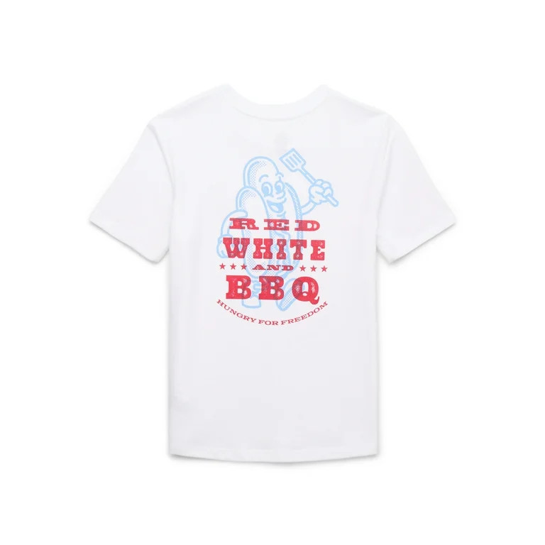 Way to Celebrate Boys Short Sleeve Americana T-Shirt, Sizes 4-18 & Husky | Walmart (US)