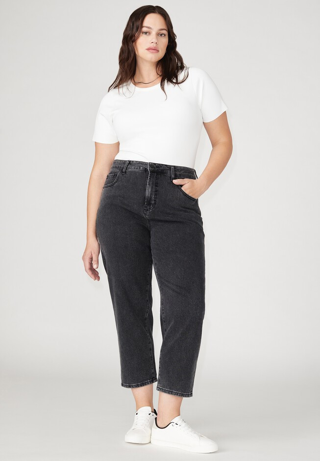 The Naomi Comfort Stretch Straight Leg Jean Crop | Eloquii