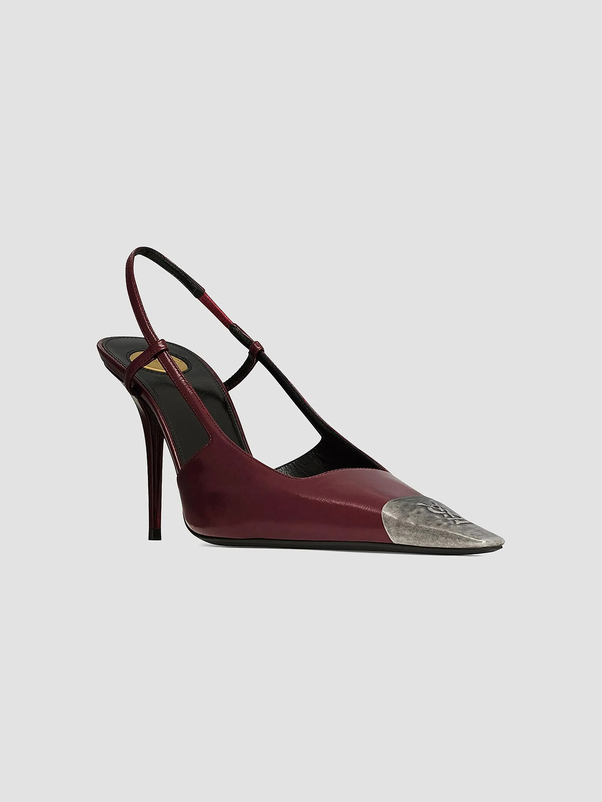 Saint Laurent Jeanne Slingback Pumps in Smooth Leather | Saks Fifth Avenue | Saks Fifth Avenue