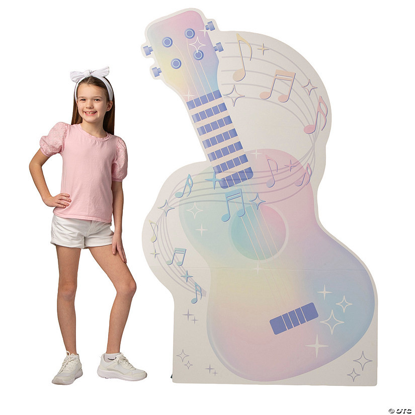 3 Ft. 8 1/4" x 5 Ft. 7 3/4" My Birthday Era Guitar Cardboard Cutout Stand-Up | Oriental Trading Company