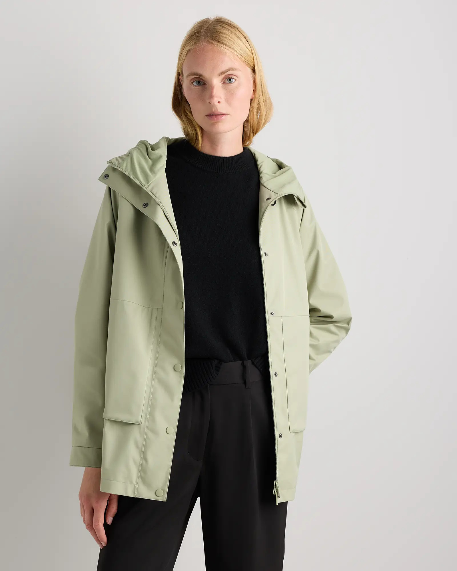 Weather Proof Oversized Rain Jacket in Tea Green | Quince