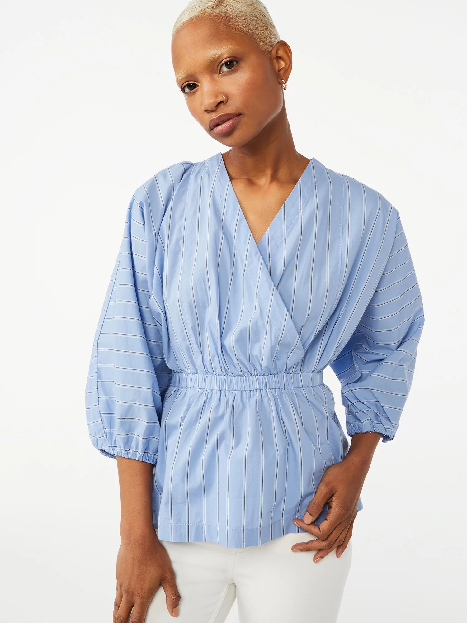 Free Assembly Women's Wrap Top | Walmart (US)